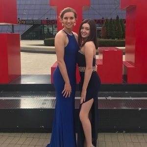 Royal Blue Halter Prom Dress